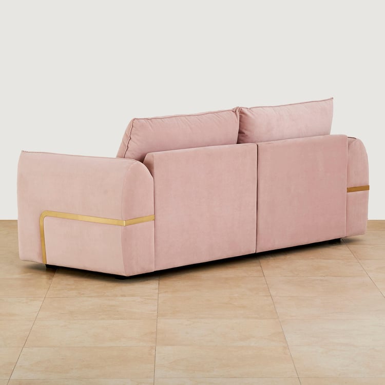 Dion Fabric 3-Seater Sofa - Pink
