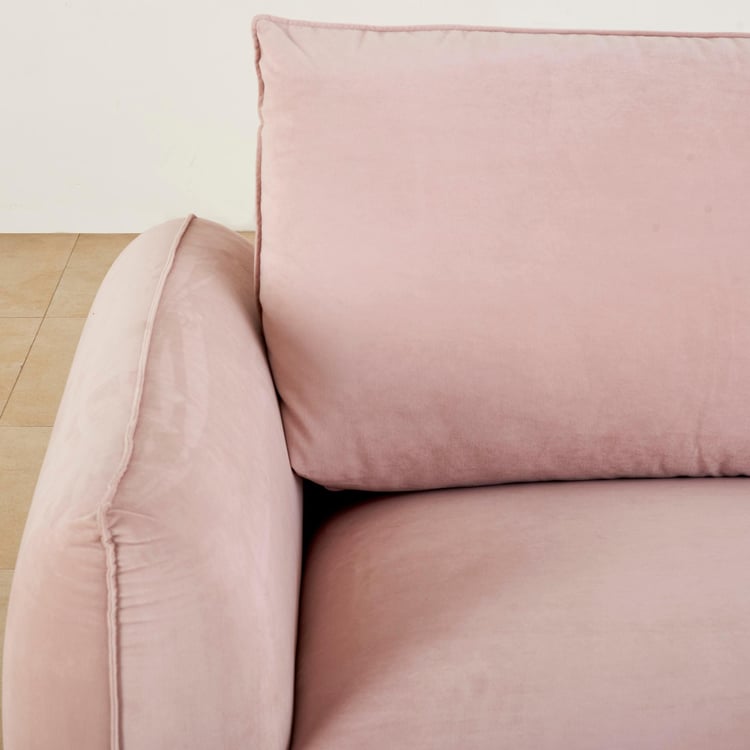 Dion Fabric 3-Seater Sofa - Pink