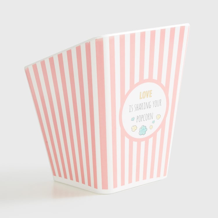 Bakers Pride Melamine Striped Popcorn Bowl