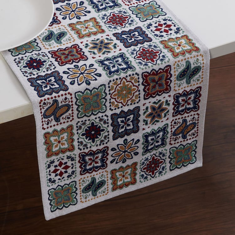 Corsica Mosaic Cotton Table Runner