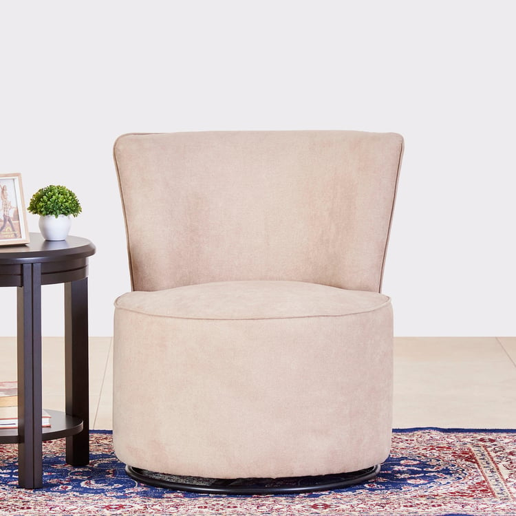 Noa Fabric Rotating Accent Chair - Beige