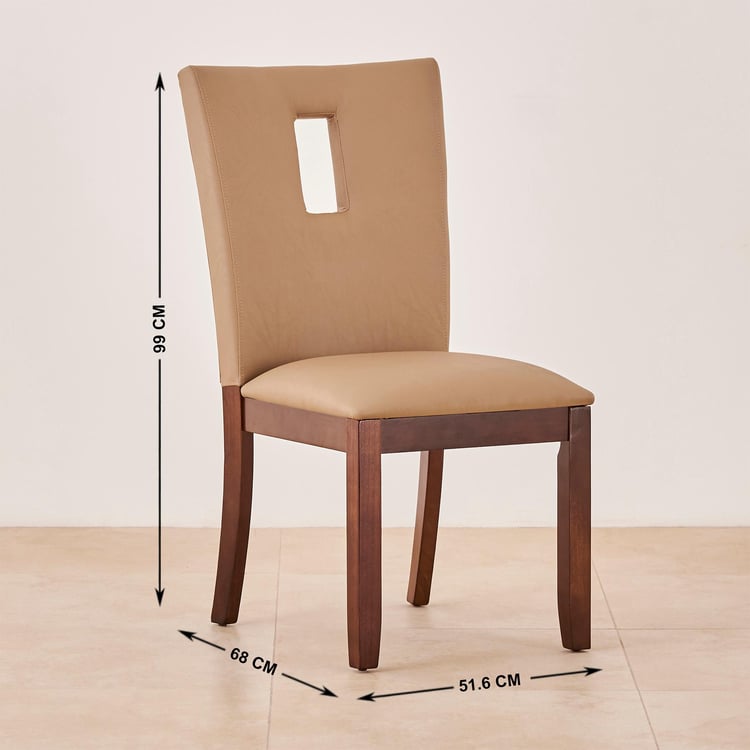 Oxville Marble Top 8-Seater Dining Set with Chairs - Beige