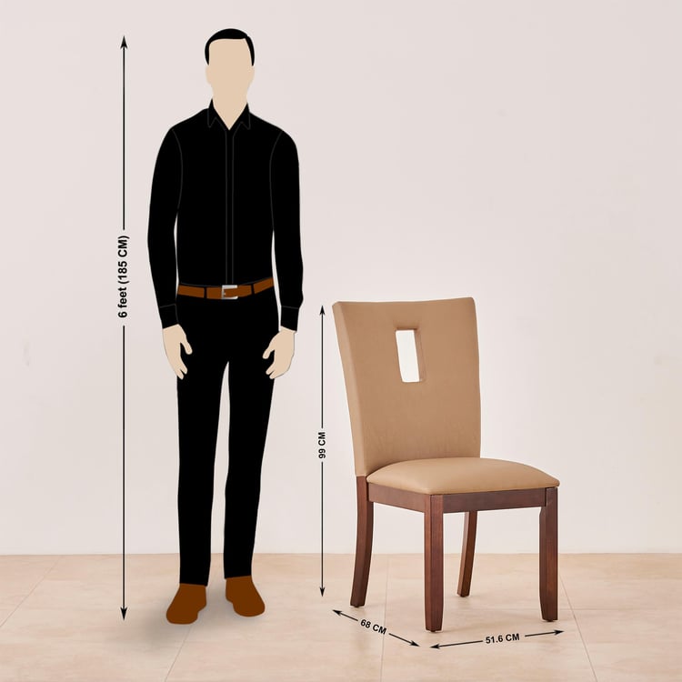 Oxville Marble Top 8-Seater Dining Set with Chairs - Beige