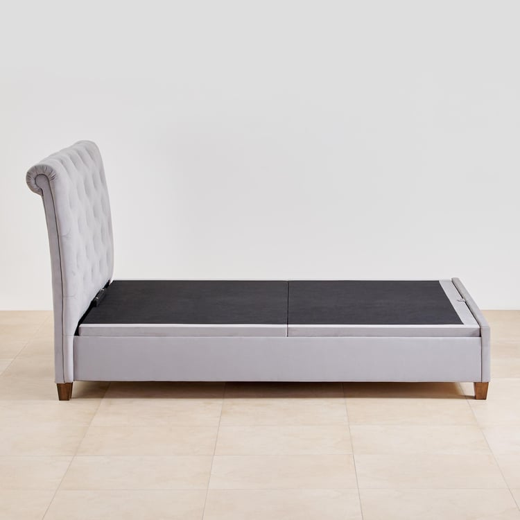 Stellar Ora Fabric King Bed with Hydraulic Storage - Grey