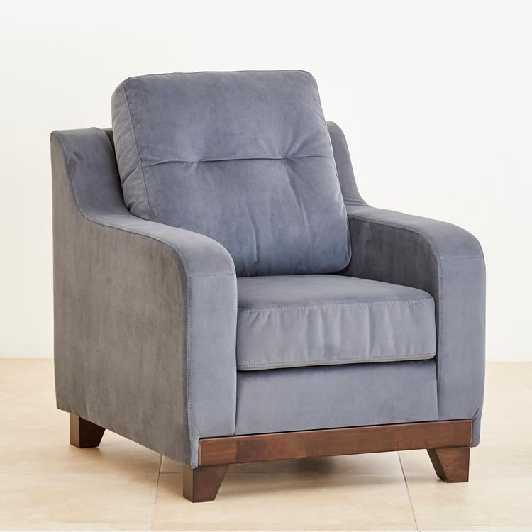 Santiago Fabric 1-Seater Sofa - Grey