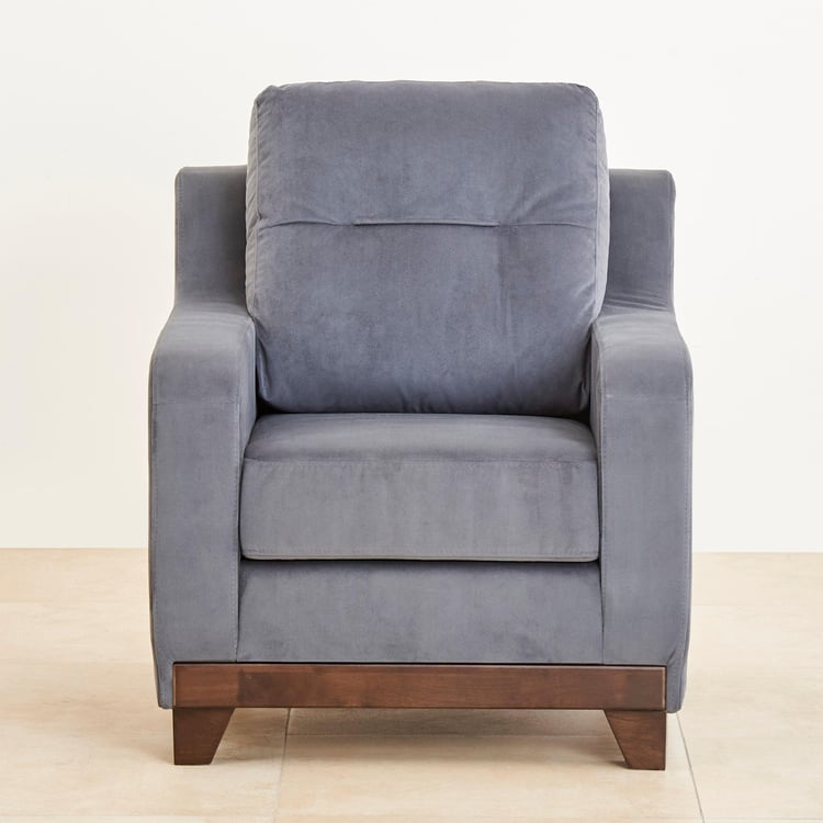 Santiago Fabric 1-Seater Sofa - Grey