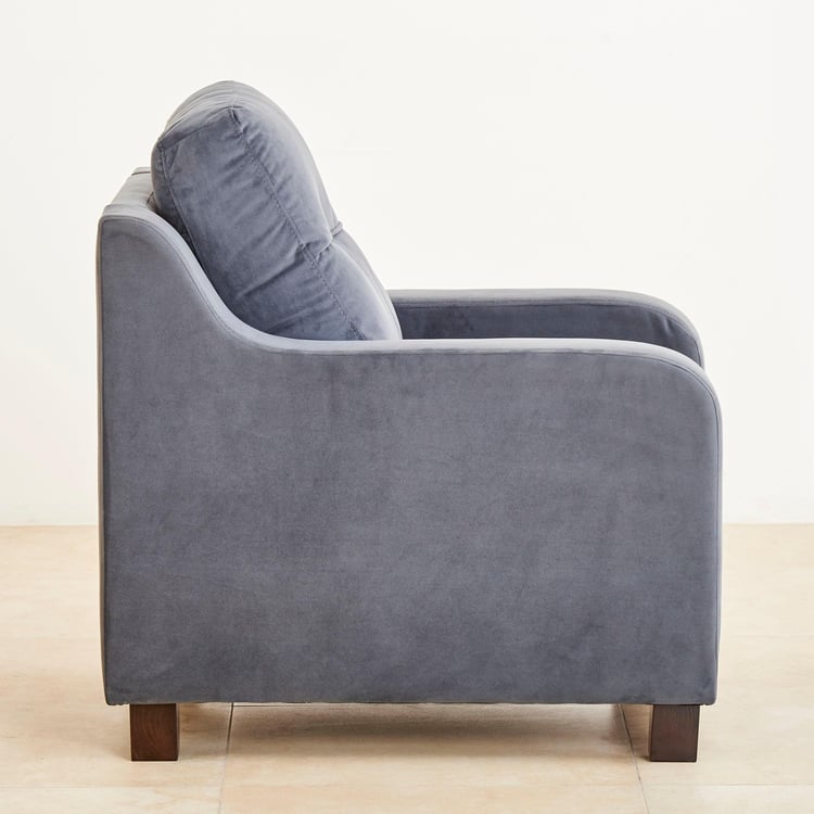 Santiago Fabric 1-Seater Sofa - Grey