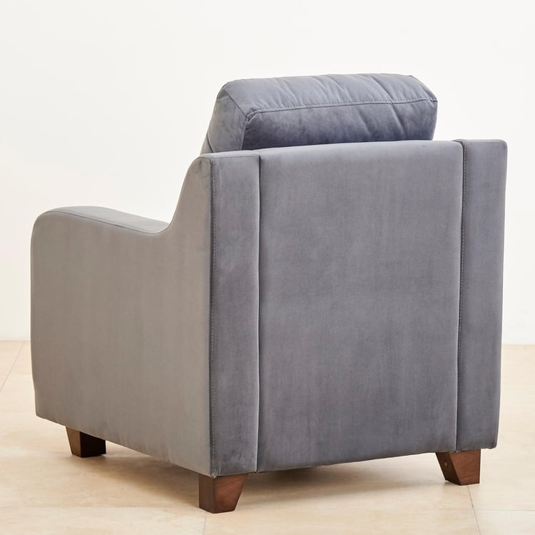 Santiago Fabric 1-Seater Sofa - Grey