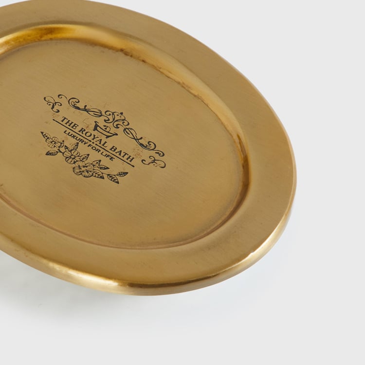 Royal Bath Gold Printed Glass Soap Dish