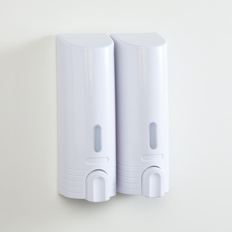 Orion Kelly Plastic Wall Mounted Double Soap Dispenser - 380ml