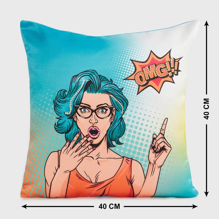 Raisa Digital Print Cushion Cover - 40x40cm