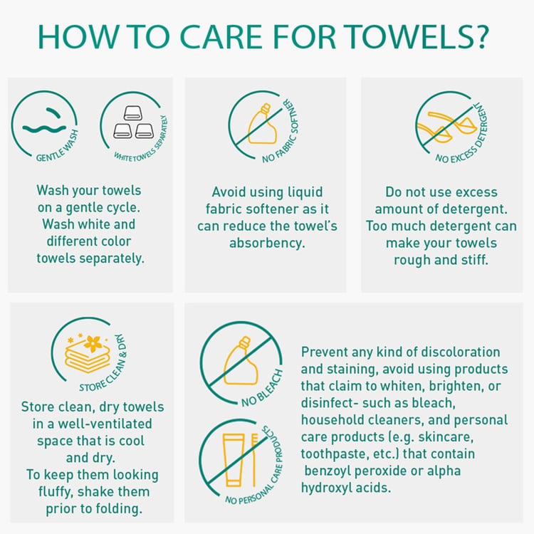 TRIDENT Soft and Plush Blue Solid Cotton Bath Towel - 137x76cm