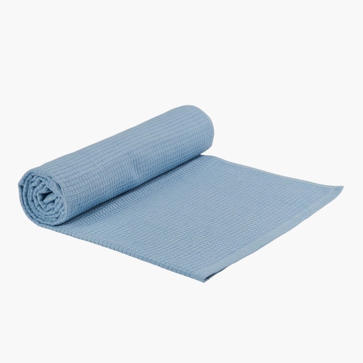 PORTICO Refresho Blue Textured Cotton Bath Towel - 75x150cm