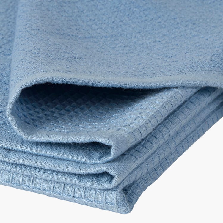 PORTICO Refresho Blue Textured Cotton Bath Towel - 75x150cm