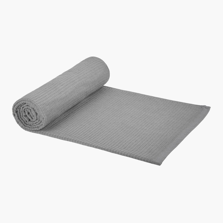 PORTICO Refresho Grey Textured Cotton Bath Towel - 75x150cm