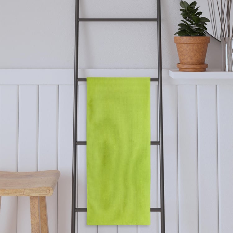 PORTICO Refresho Green Textured Cotton Bath Towel - 75x150cm