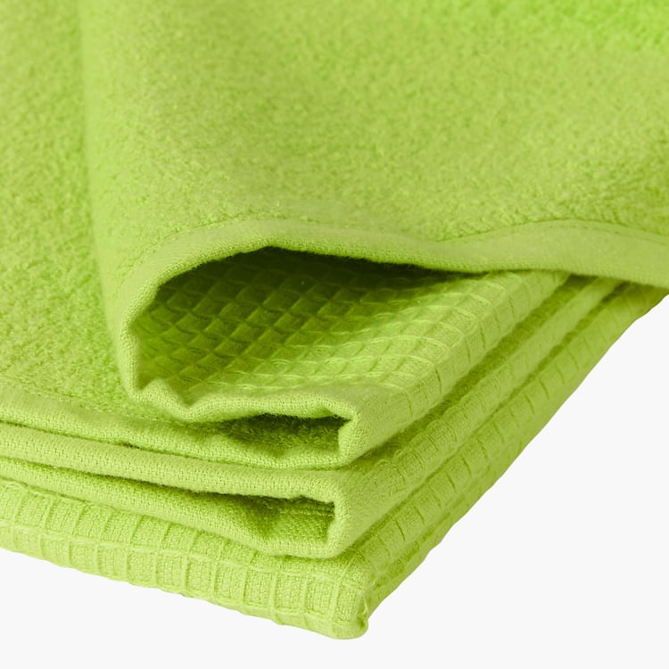 PORTICO Refresho Green Textured Cotton Bath Towel - 75x150cm