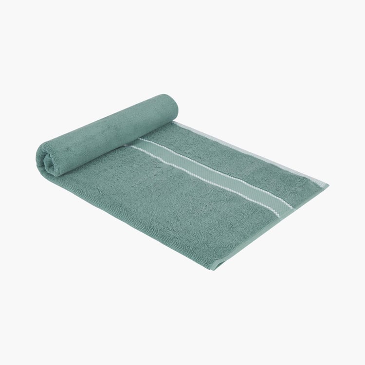 PORTICO Luxuria Green Textured Cotton Bath Towel - 75x150cm