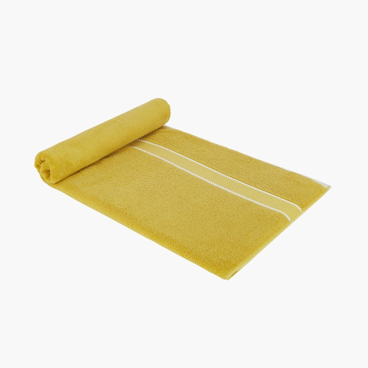 PORTICO Luxuria Yellow Textured Cotton Bath Towel - 75x150cm