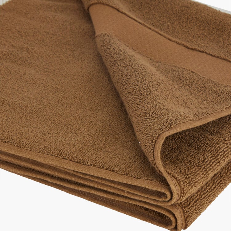 PORTICO Luxuria Brown Striped Cotton Bath Towel - 75x150cm