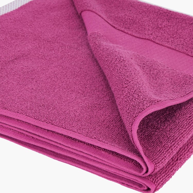 PORTICO Luxuria Pink Striped Cotton Bath Towel - 75x150cm