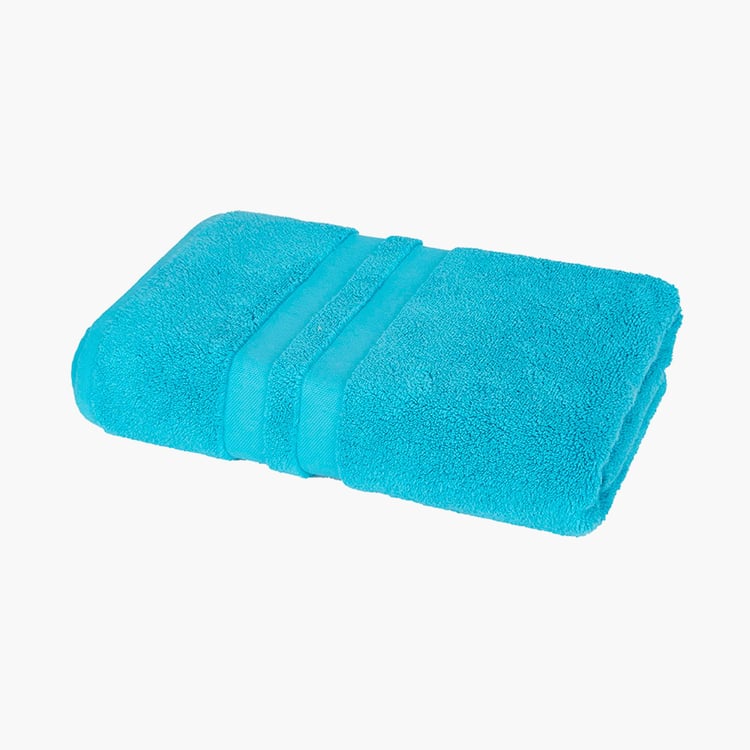 PORTICO Cloud Blue Textured Cotton Bath Towel - 75x150cm