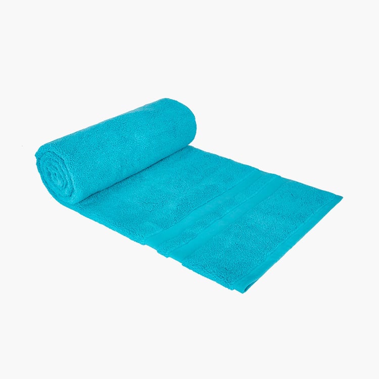 PORTICO Cloud Blue Textured Cotton Bath Towel - 75x150cm