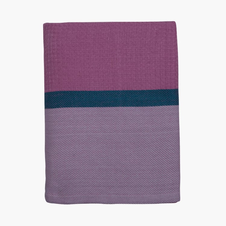 PORTICO Pestemal Purple Textured Cotton Bath Towel - 75x150cm
