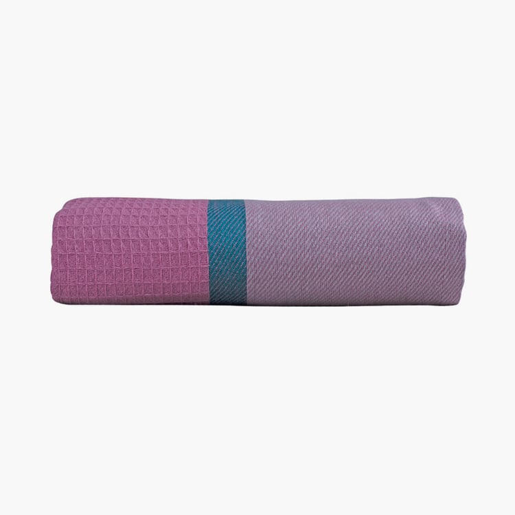 PORTICO Pestemal Purple Textured Cotton Bath Towel - 75x150cm