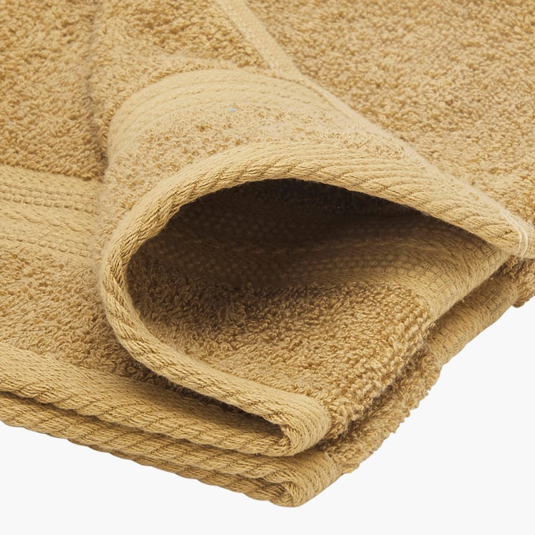 PORTICO Eva Brown Textured Cotton Hand Towel - 40x60cm - Set of 2