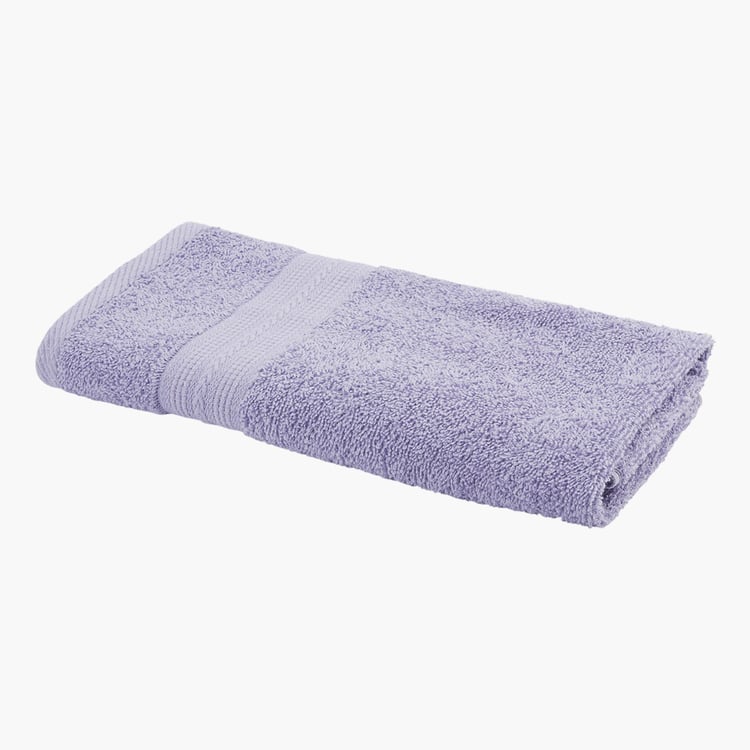 PORTICO Eva Purple Textured Cotton Hand Towel - 40x60cm - Set of 2