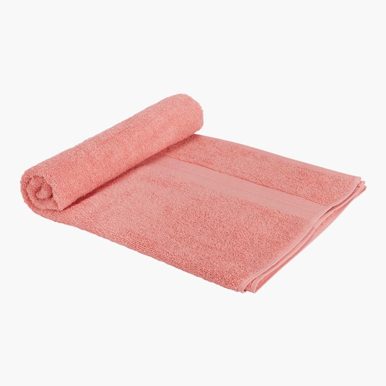 PORTICO Eva Pink Solid Cotton Bath Towel - 60x120cm