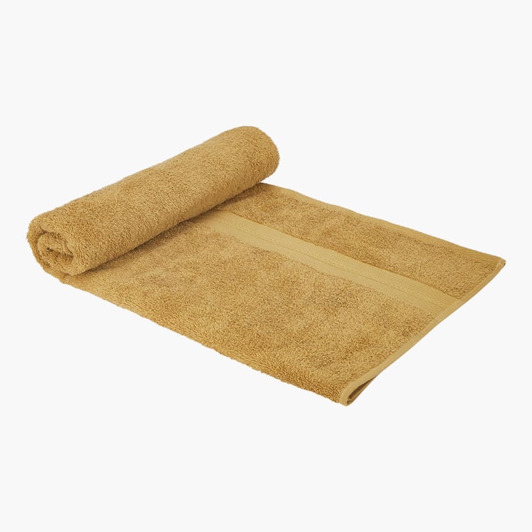 PORTICO Eva Brown Solid Cotton Bath Towel - 60x120cm