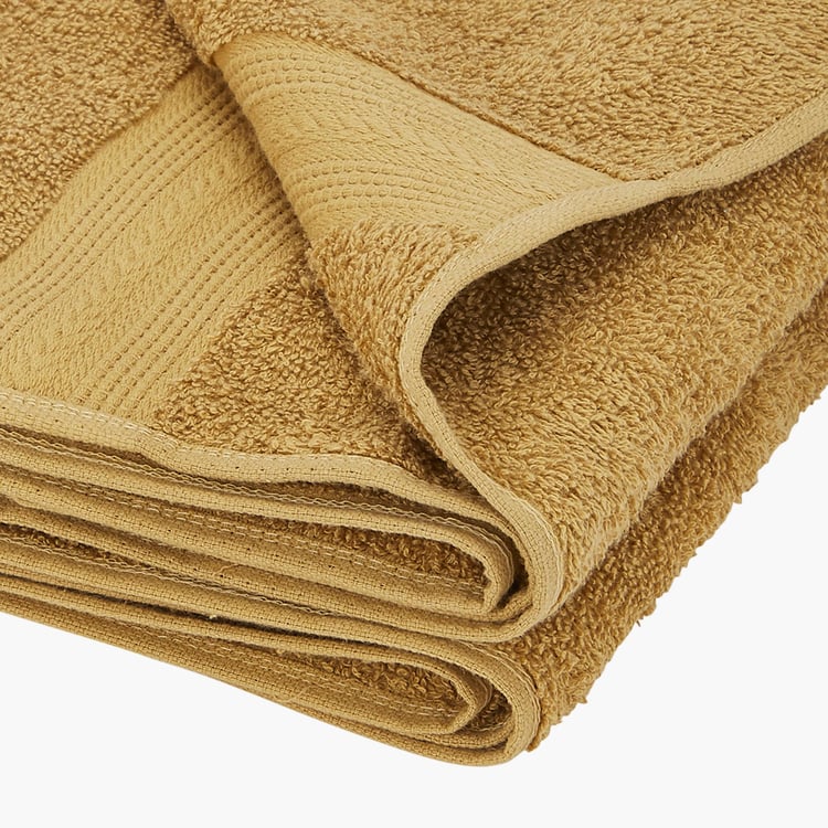 PORTICO Eva Brown Solid Cotton Bath Towel - 60x120cm