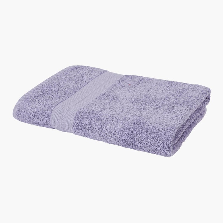 PORTICO Eva Purple Solid Cotton Bath Towel - 60x120cm