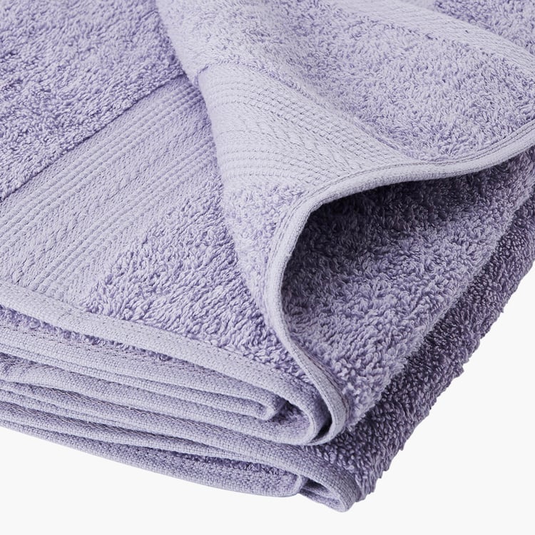 PORTICO Eva Purple Solid Cotton Bath Towel - 60x120cm