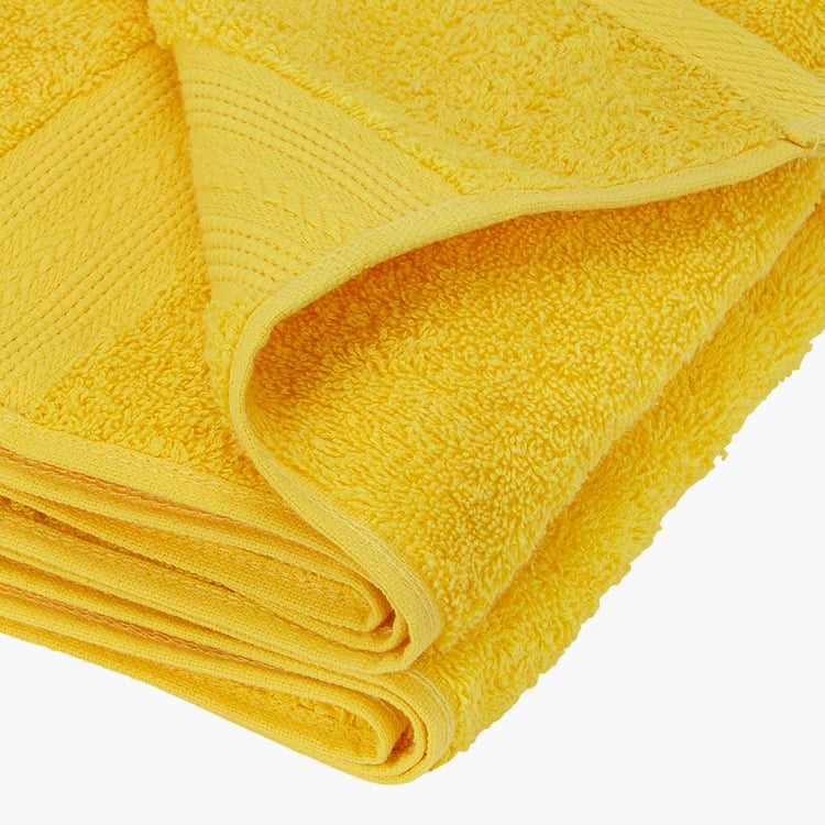 PORTICO Eva Yellow Solid Cotton Bath Towel - 60x120cm