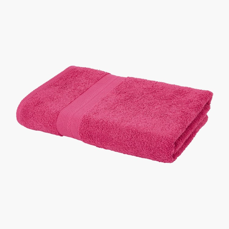 PORTICO Eva Pink Textured Cotton Bath Towel - 60x120cm