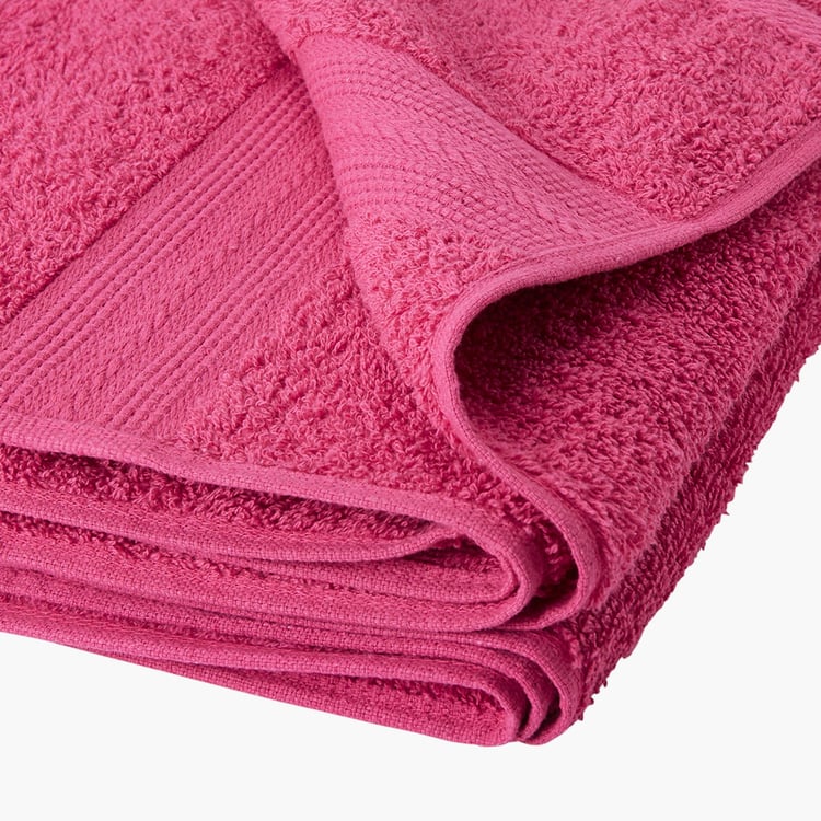 PORTICO Eva Pink Textured Cotton Bath Towel - 60x120cm