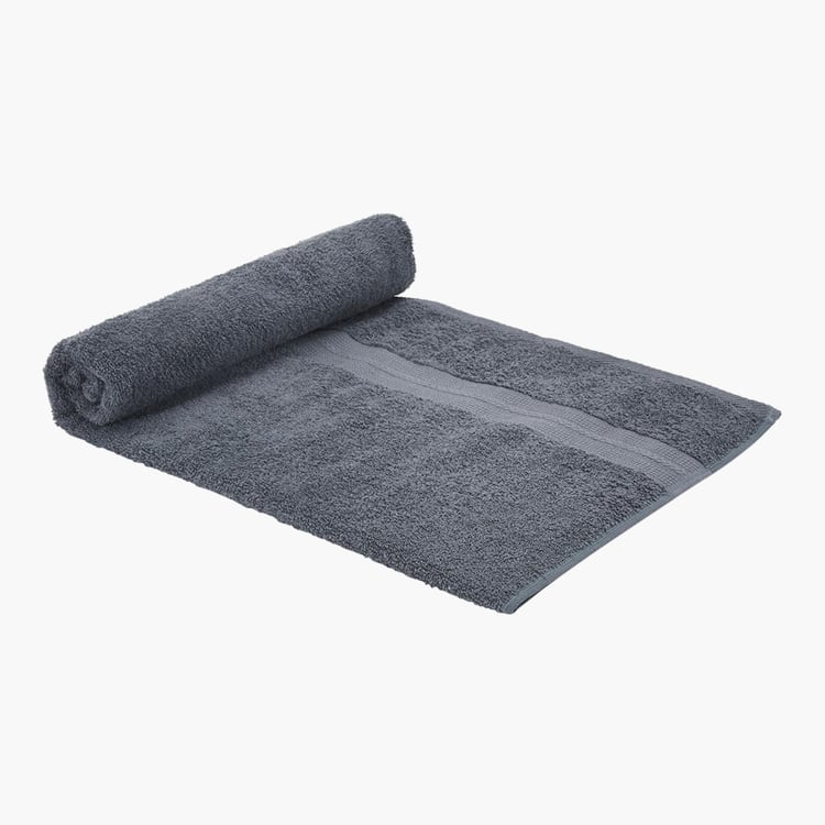 PORTICO Eva Grey Solid Cotton Bath Towel - 60x120cm