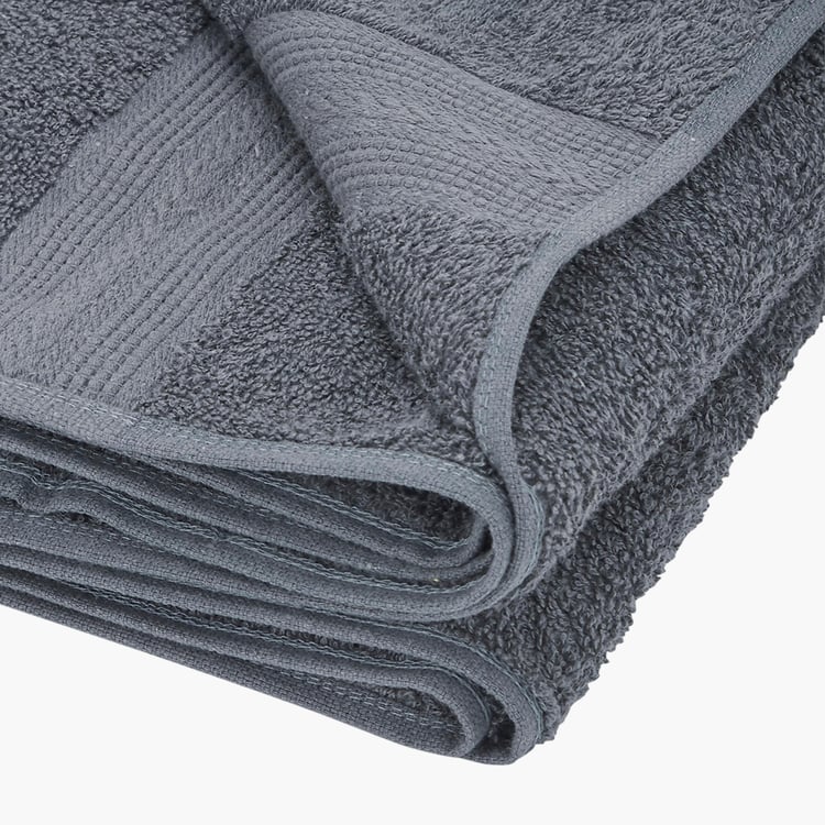 PORTICO Eva Grey Solid Cotton Bath Towel - 60x120cm