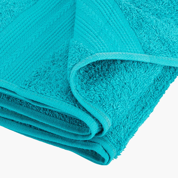 PORTICO Eva Blue Textured Cotton Bath Towel - 60x120cm