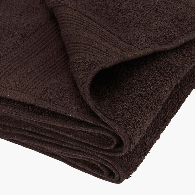 PORTICO Eva Brown Solid Cotton Bath Towel - 60x120cm