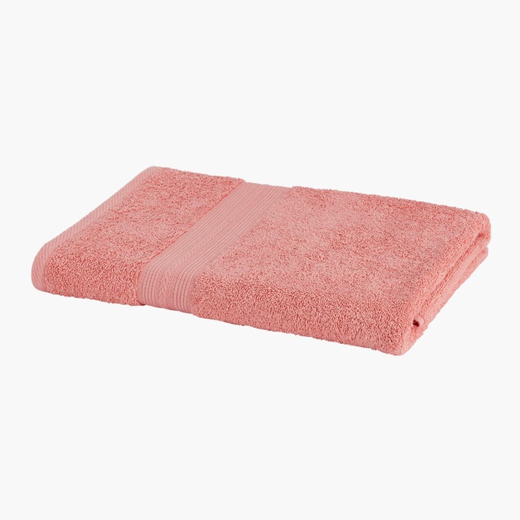 PORTICO Eva Pink Solid Cotton Bath Towel - 75x150cm