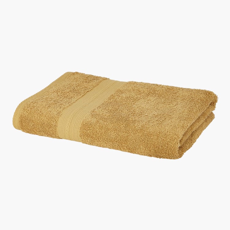 PORTICO Eva Brown Solid Cotton Bath Towel - 75x150cm