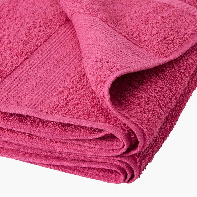 PORTICO Eva Pink Solid Cotton Bath Towel - 75x150cm