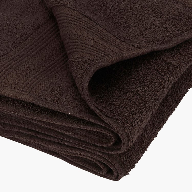 PORTICO Eva Brown Solid Cotton Bath Towel - 75x150cm