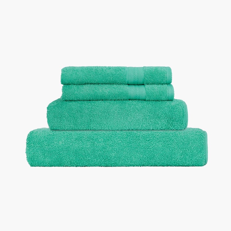 PORTICO Eva Green Textured Cotton Towel Set - Set of 4