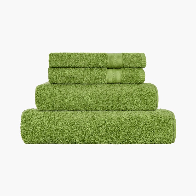 PORTICO Eva Green Textured Cotton Towel Set - Set of 4