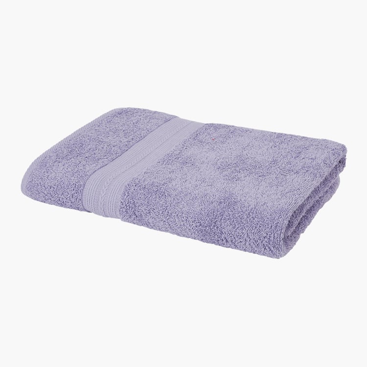 PORTICO Eva Purple Solid Cotton Bath Towel - 90x180cm